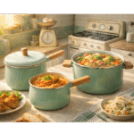 قابلمه دو سایز لعابی تیفانی