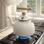 کتری لعابی دسته چوبی - Image 2