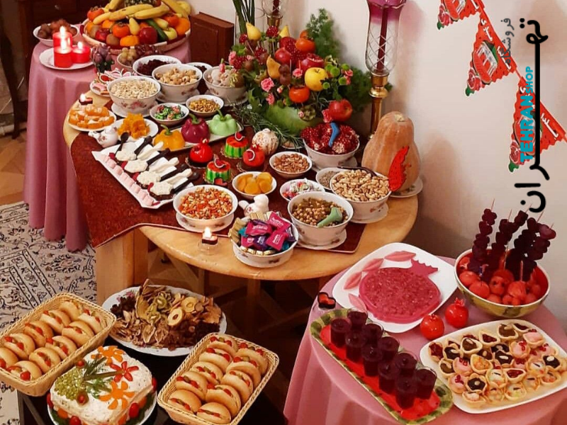 سفره شب یلدا ساده
