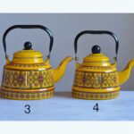 کتری لعابی طرحدار رنگی - Image 6