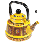 کتری لعابی طرحدار رنگی - Image 4