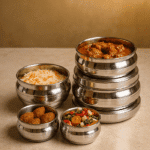 ظرف غذا استیل ۴ تایی درب دار - Image 3