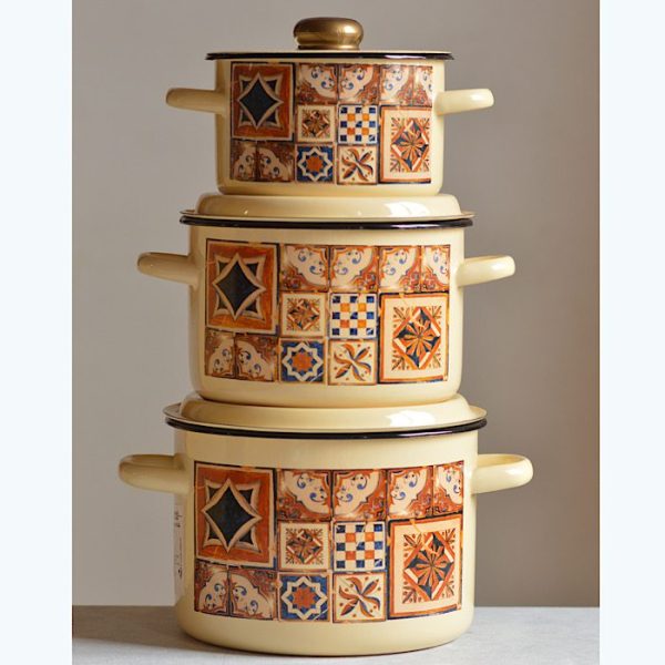 ست قابلمه لعابی روسی