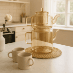 کتری قوری پیرکس ناتالی طرح دار - Image 3