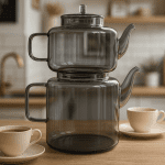 کتری قوری پیرکس ناتالی طرح دار - Image 2