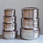 ظرف غذا 8 تکه استیل الماسی
