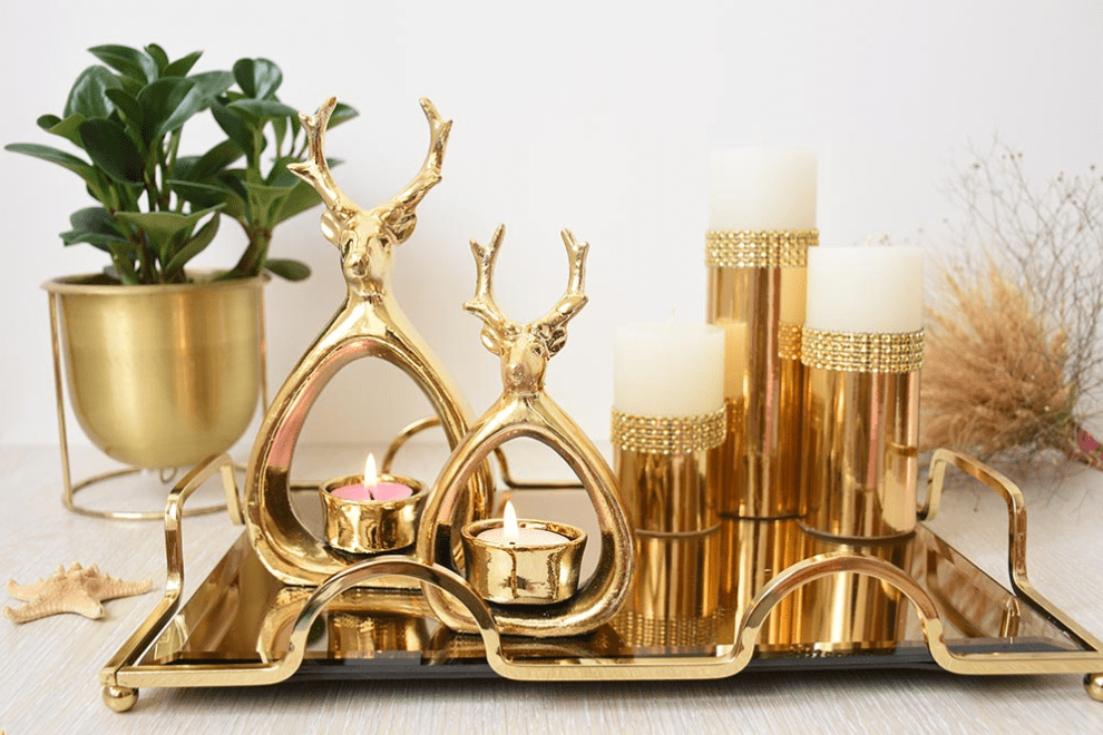 ظروف دکوری طلایی