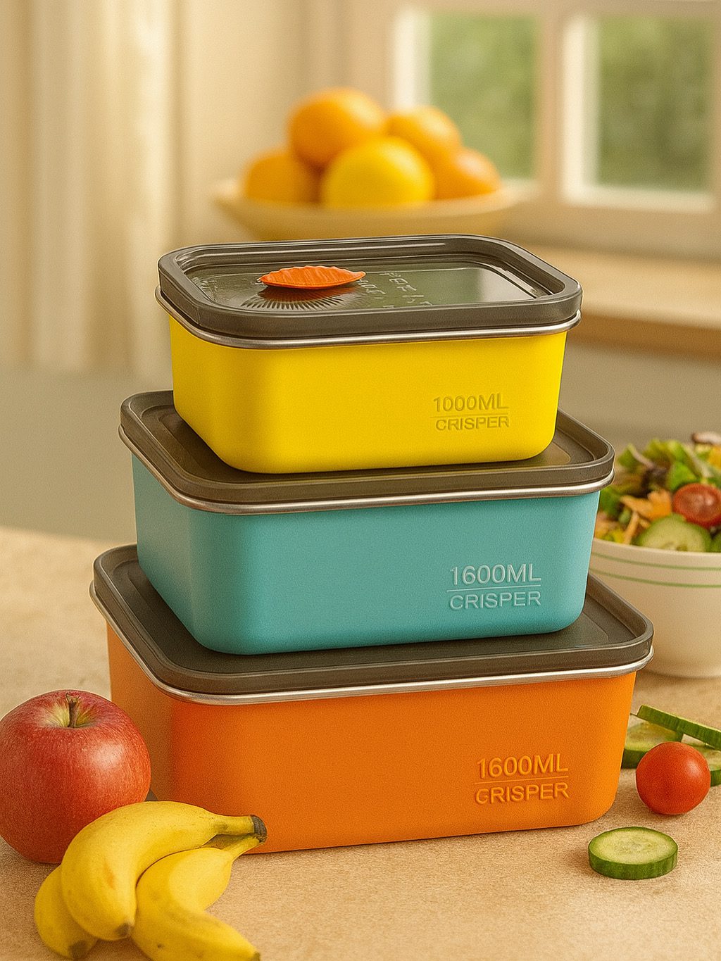 ظرف غذا استیل رنگی