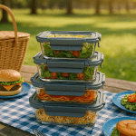 ظرف غذا مربع یونیک کد 1402 - Image 2