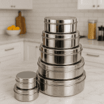 ظرف غذا استیل 7 تایی ساده - Image 2