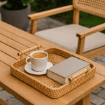 سینی دسته دار راتان