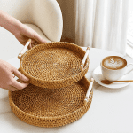 سینی دسته دار راتان - Image 4