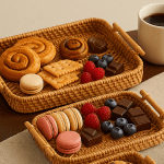 سینی دسته دار راتان - Image 5