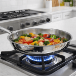 تابه استیل دربدار تک دسته آریستو - Image 4