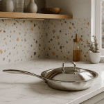 تابه استیل دربدار تک دسته آریستو - Image 3